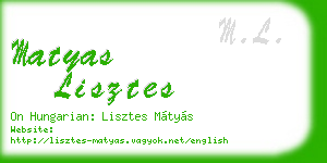 matyas lisztes business card