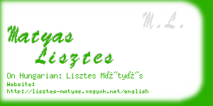 matyas lisztes business card